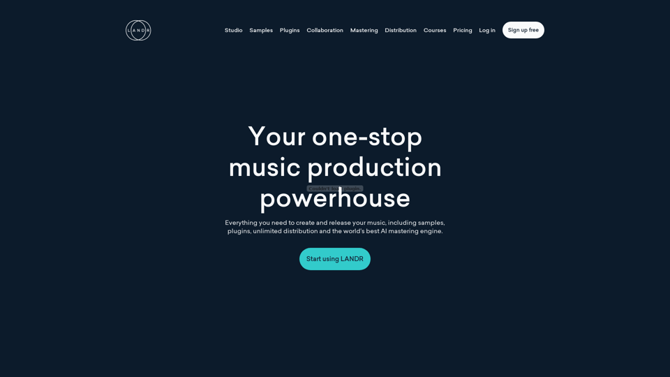 LANDR screenshot
