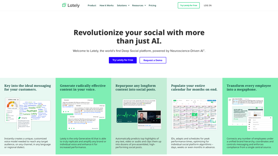 Lately AI Social Marketing Content Platform powered by Neuroscience-Driven AI™