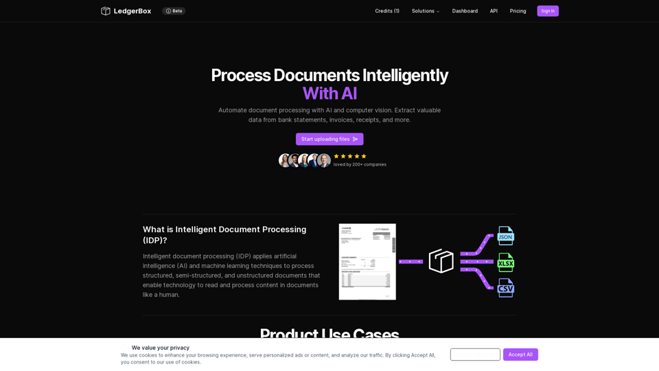 Process Documents Intelligently with AI - LedgerBox