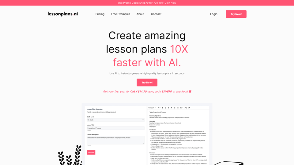 The #1 AI Lesson Plan Generator