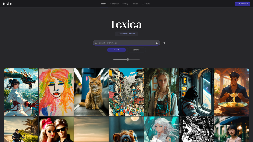 Lexica screenshot