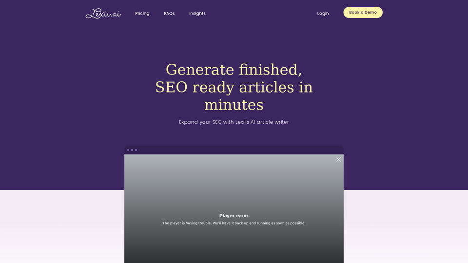 Lexii.ai | AI Article Writer for SEO