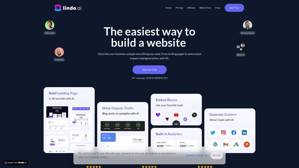 Lindo - The easiest way to build a website