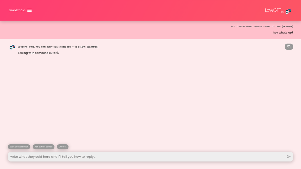 LoveGPT screenshot