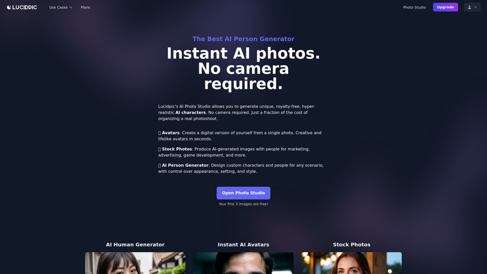 AI Person Generator | Face and full body photos | Lucidpic