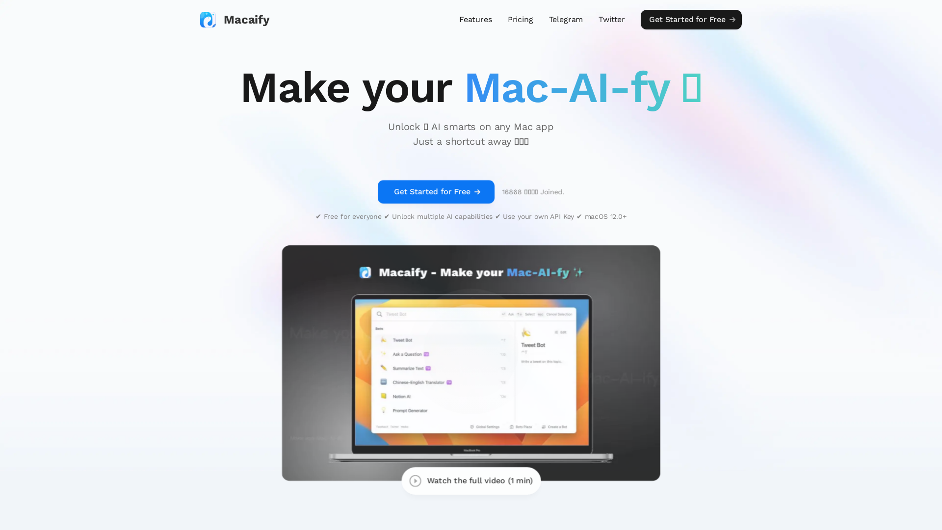 Macaify screenshot