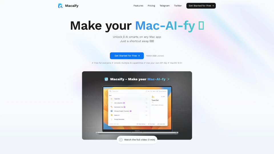 Macaify - Make your Mac-AI-fy