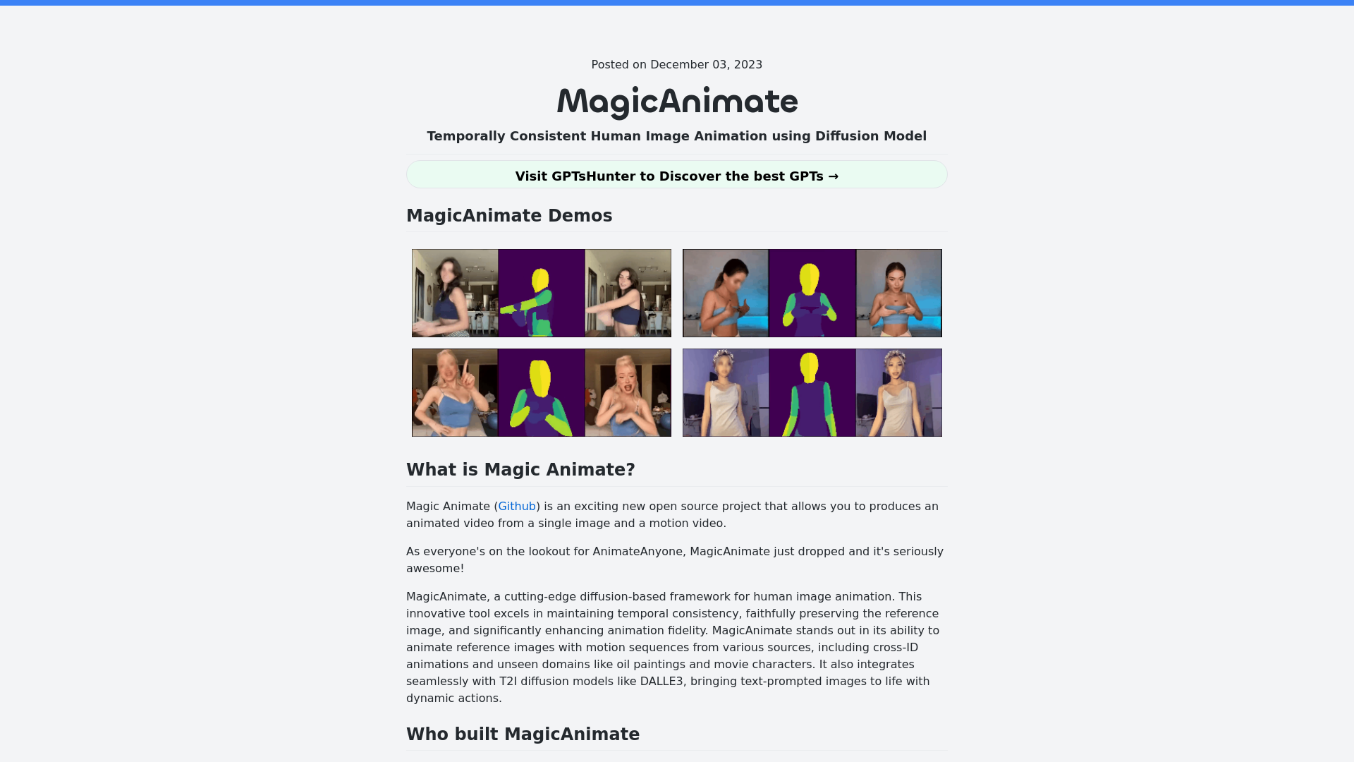 MagicAnimate screenshot