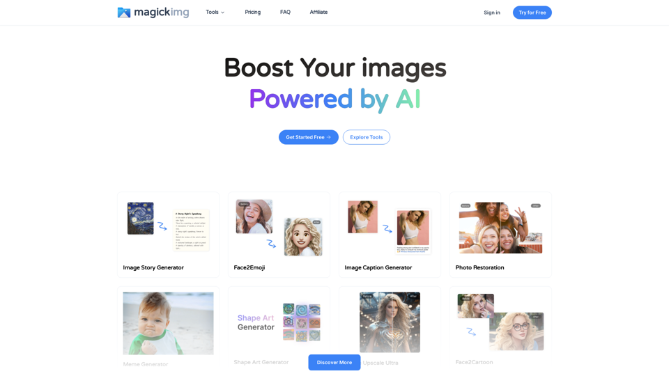 AI Image | Photo Tools - Generate Images Using AI Based on Images and Text | MagickImg