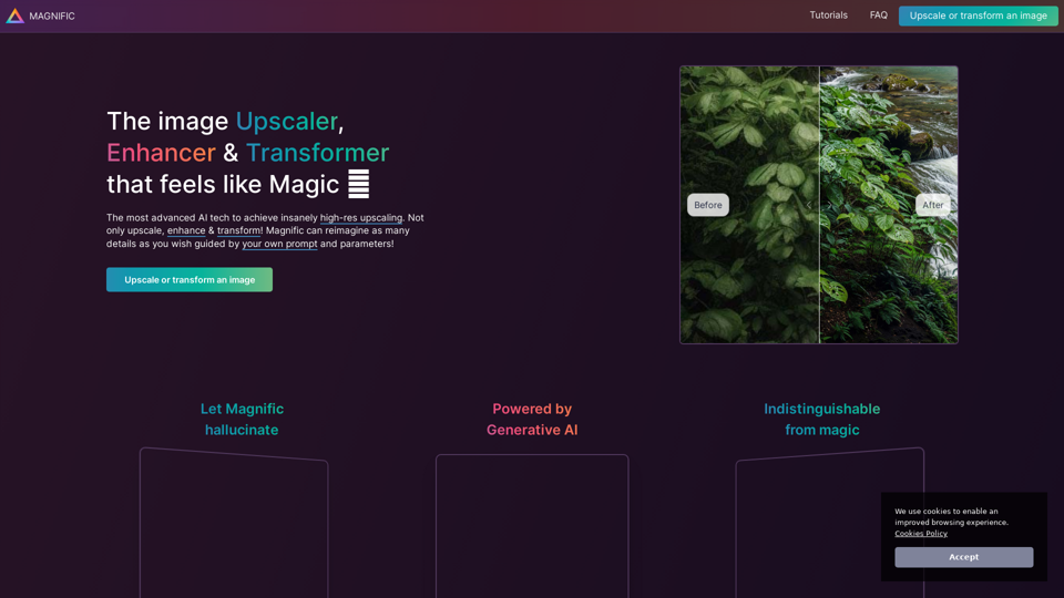 Magnific AI screenshot