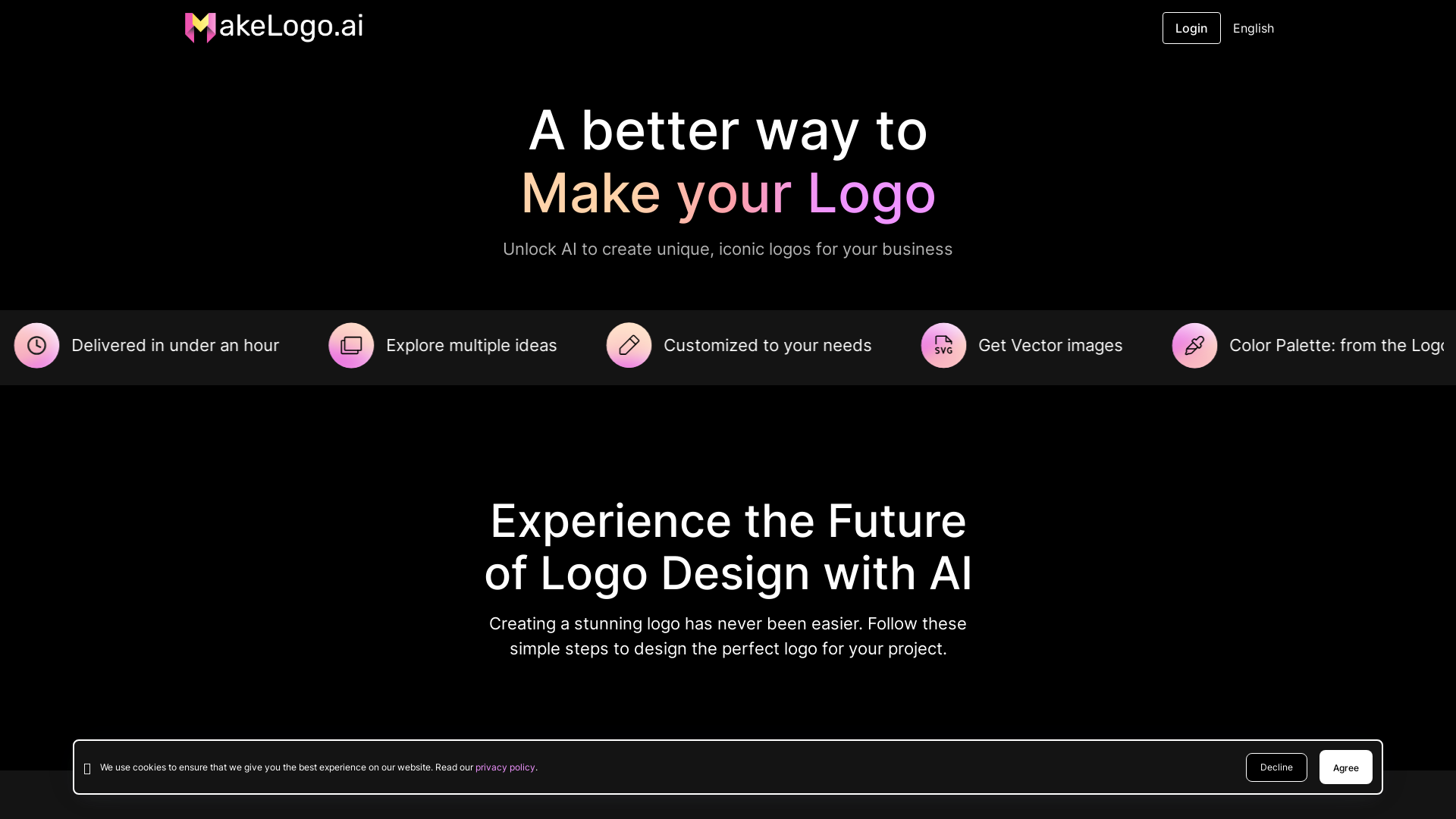 MakeLogoAI: Unique Logos, 100% generated by AI.