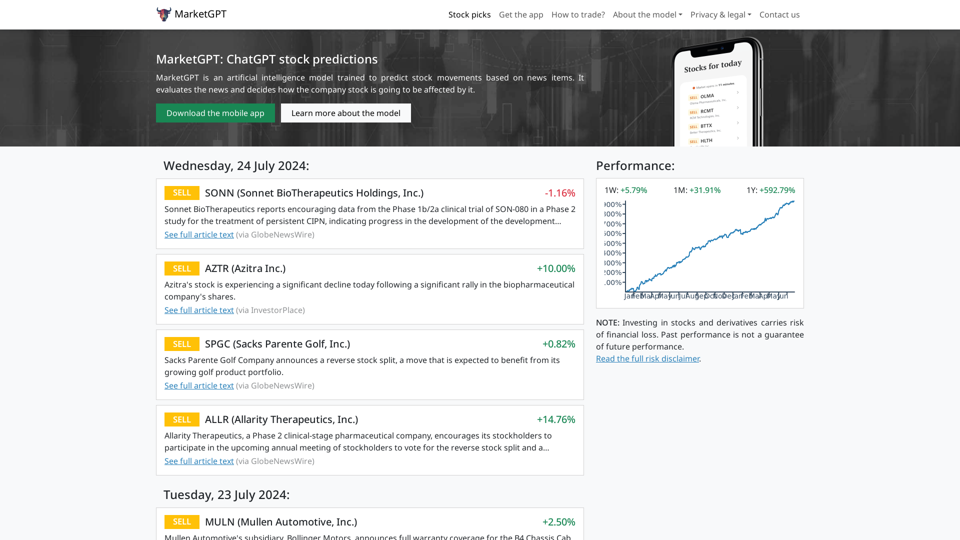 MarketGPT screenshot