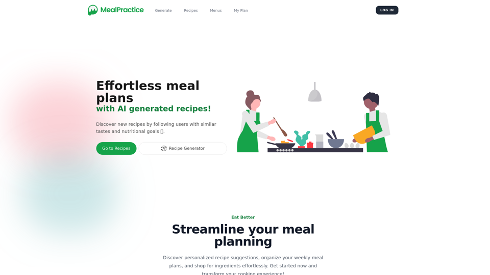 MealPractice | Effortless meal planning!