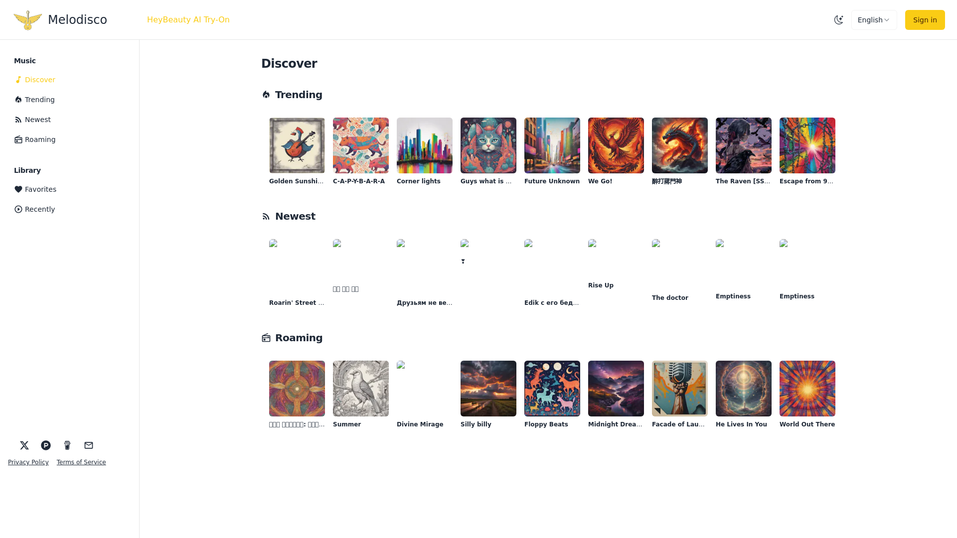 Discover AI Songs in Melodisco