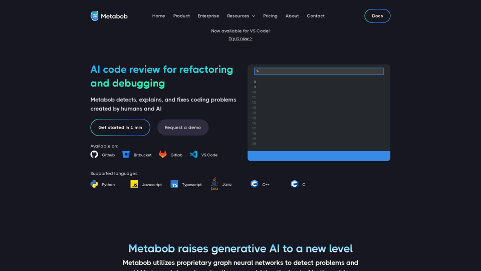 AI code review for refactoring and debugging