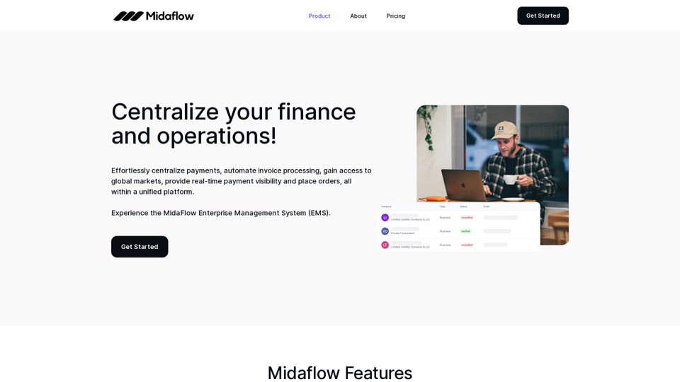 Midaflow - Vendors, payments, and orders management made easy