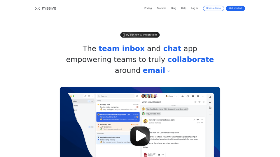 Missive ‐ Team Email, Chat & Tasks