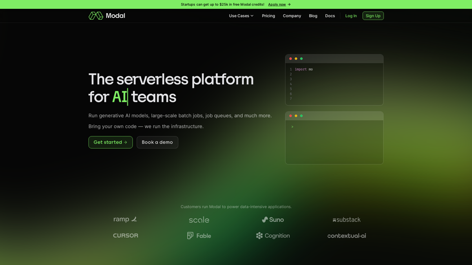 Modal screenshot