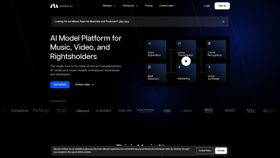 The Audio Intelligence Platform™ screenshot