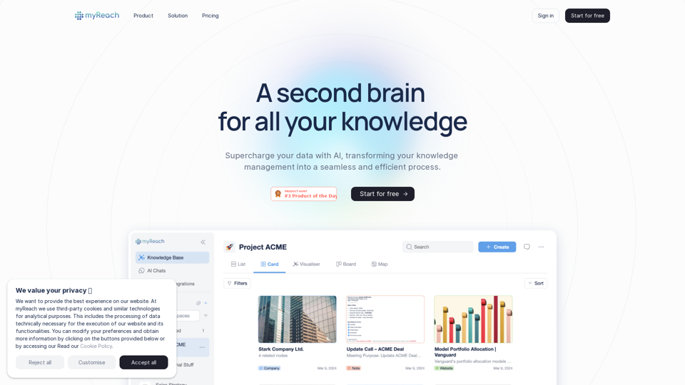 myReach - AI Search & Knowledge Management