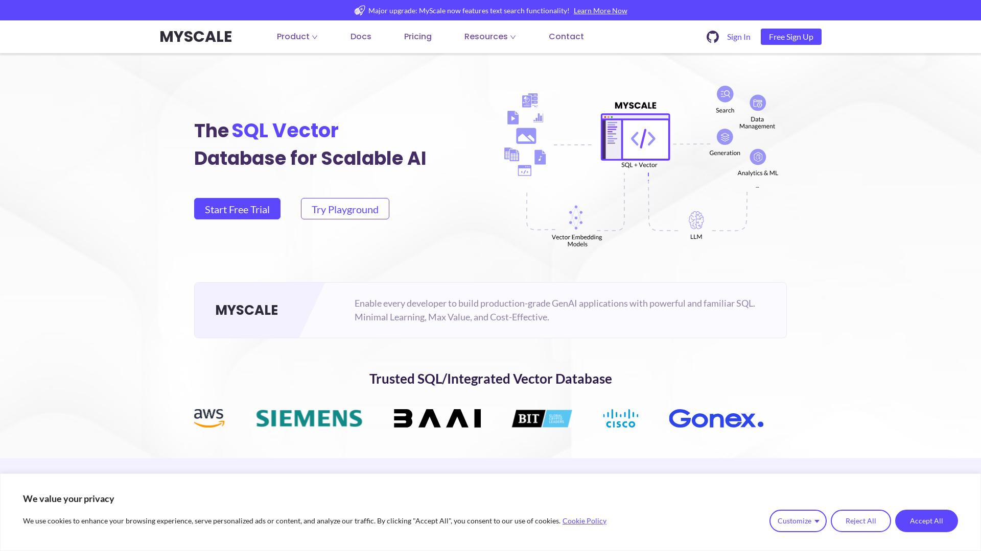 MyScale screenshot