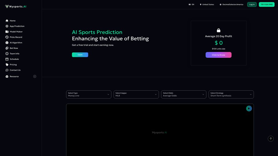 Mysports AI - Mysports AI: The best AI sports prediction tool on the market