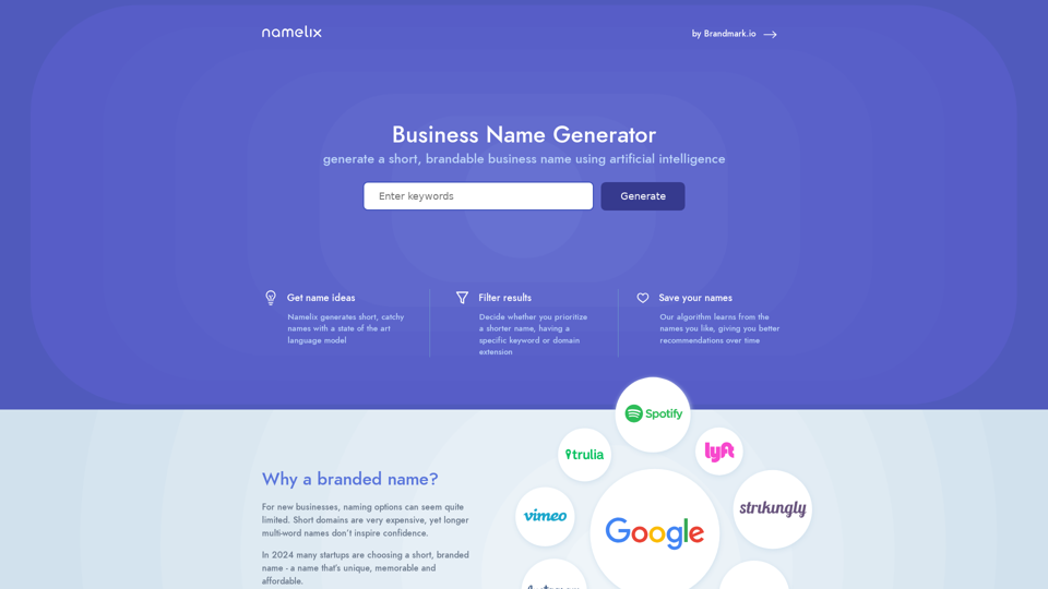 Business Name Generator screenshot