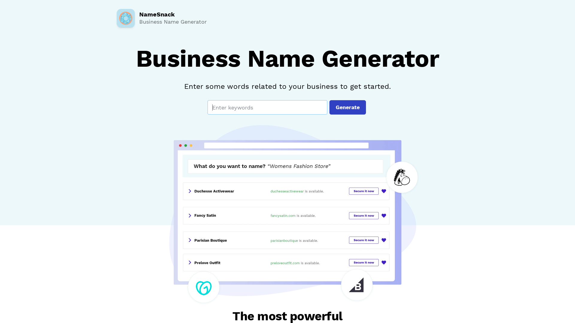 NameSnack screenshot