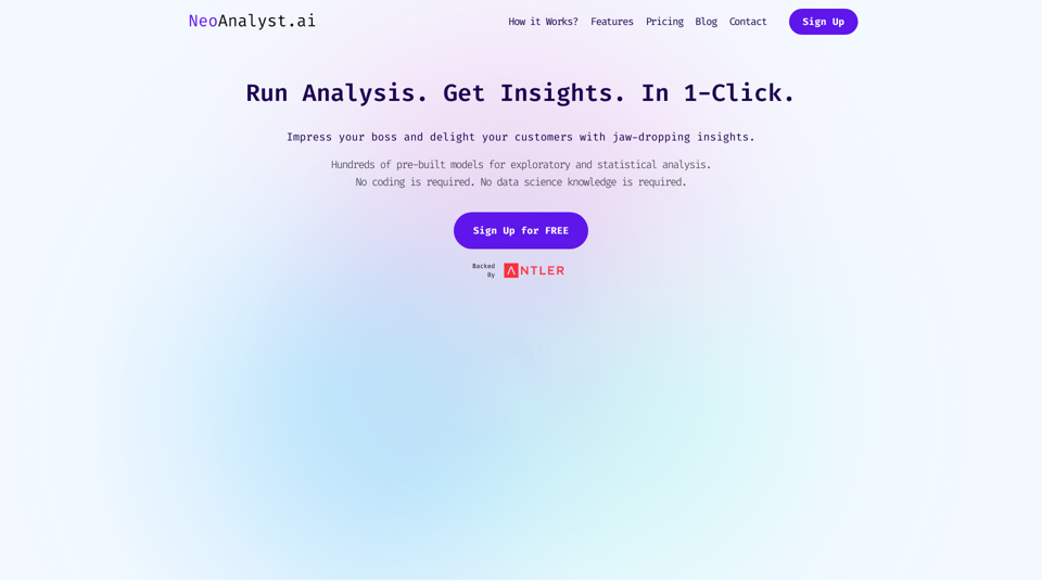 NeoAnalyst - AI Data Analysis Platform for Business Leaders