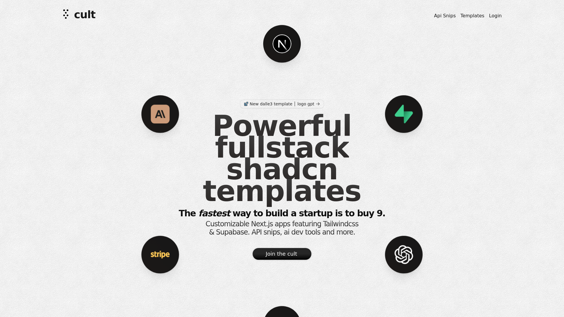 Shadcn Templates screenshot