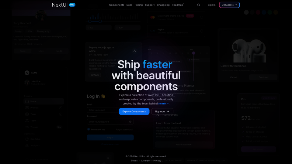 NextUI Pro screenshot