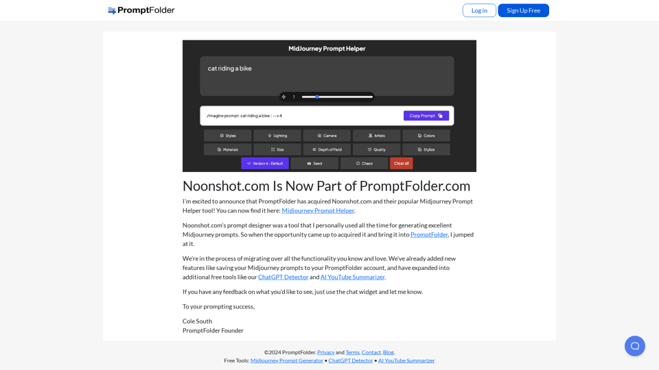 Noonshot is Now Part of PromptFolder