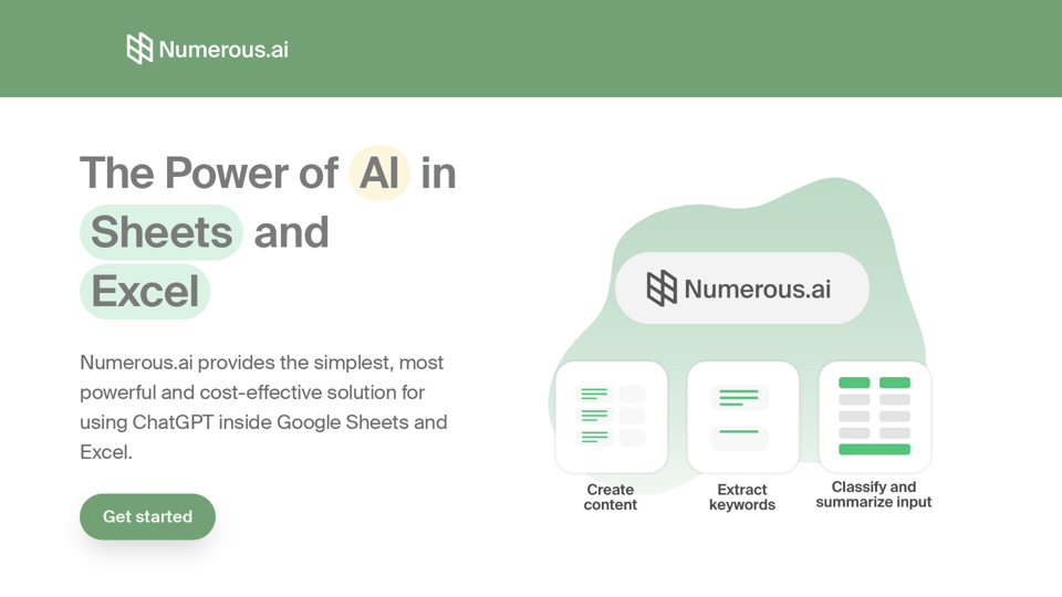 Numerous.ai screenshot
