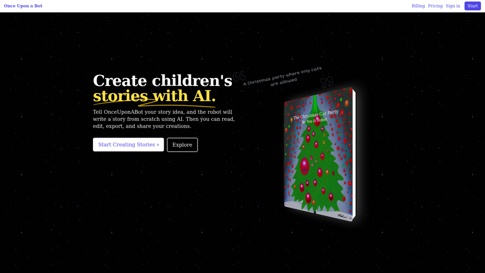 Once Upon a Bot • Create Children's Stories with AI