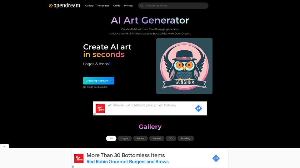 AI ART Generator - Free Text to Image in OpenDream