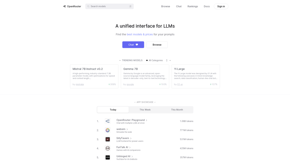 OpenRouter screenshot