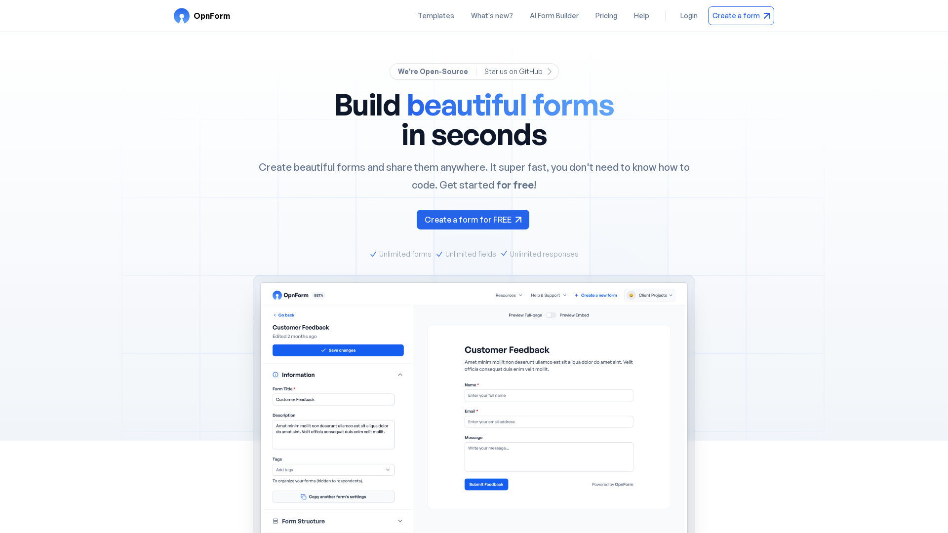 Beautiful forms & Surveys