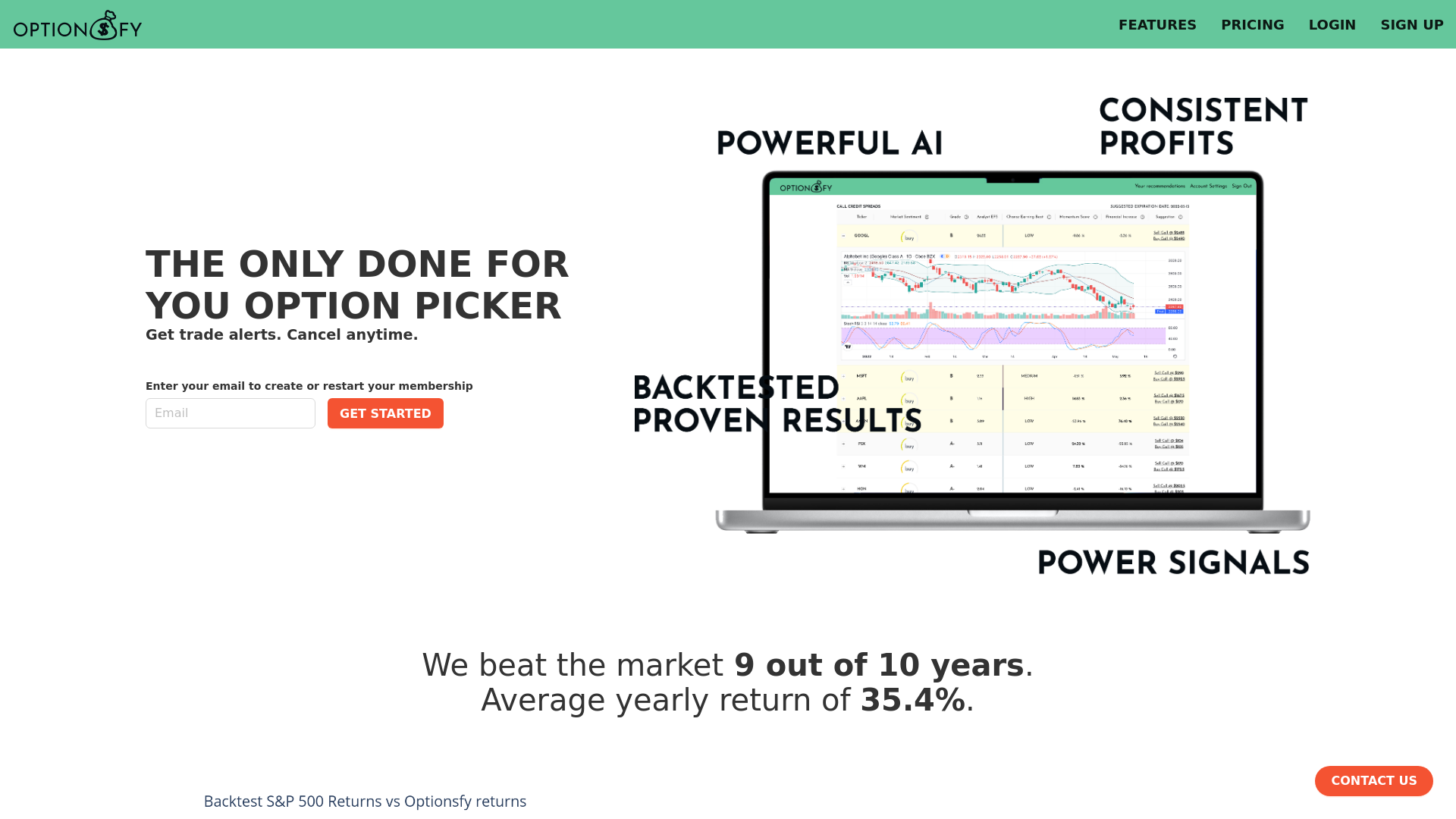 Optionsfy screenshot