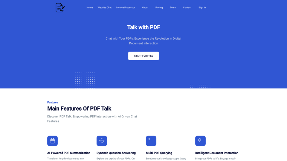 PDF Talk | Revolutionizing PDF Interaction with AI-Powered Chat Features