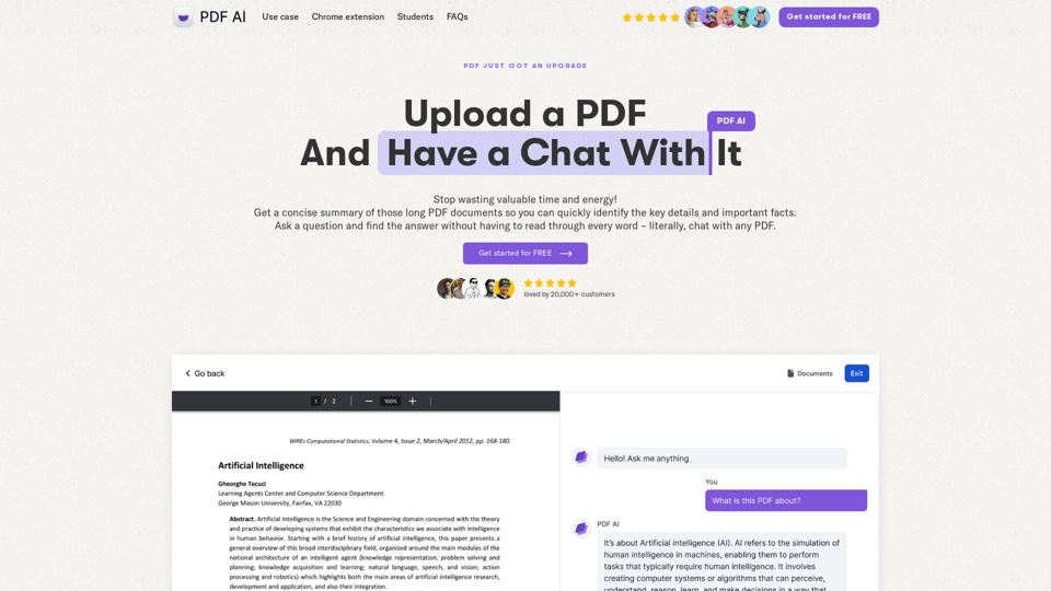 Chat with Any PDF Document | PDF AI