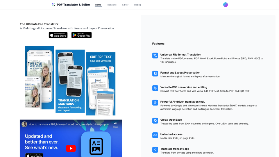 PDF Translator and Editor
