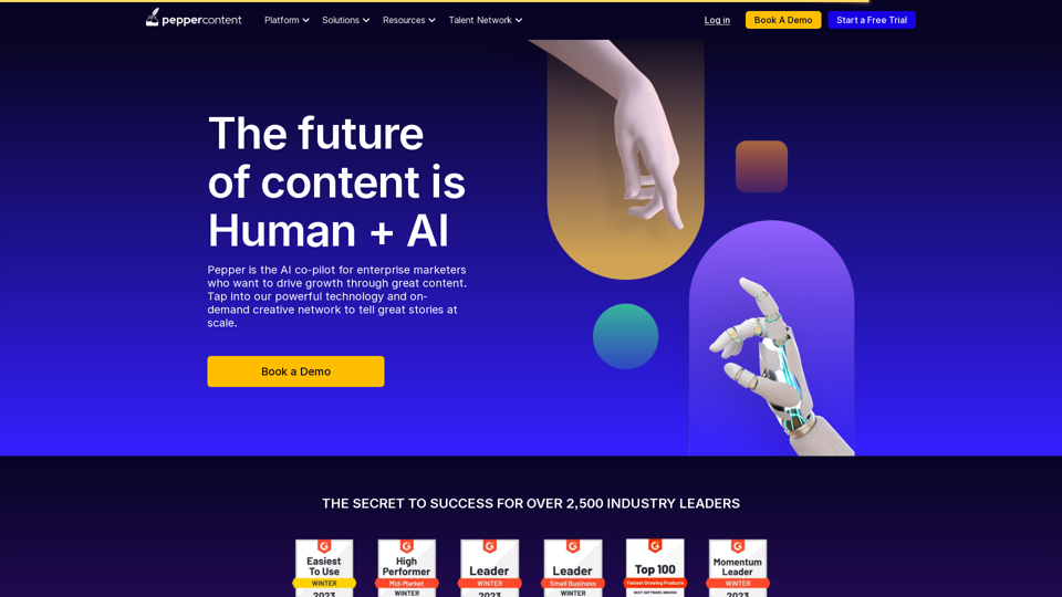 Pepper Content screenshot