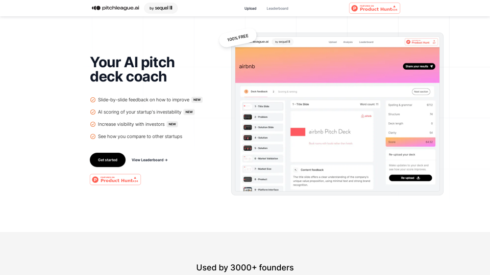 pitchleague.ai screenshot