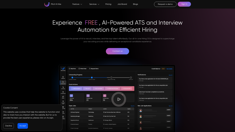 Pitch N Hire - Best ATS for Recruiters