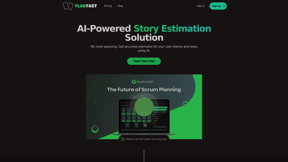 Plan Fast | Scrum Planning Poker App for Team Productivity