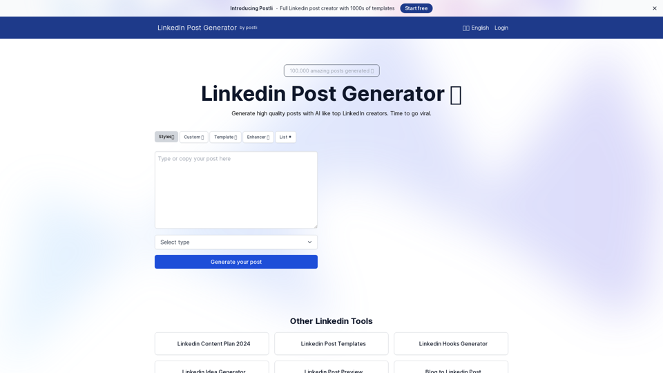 Linkedin Post Generator 🚀