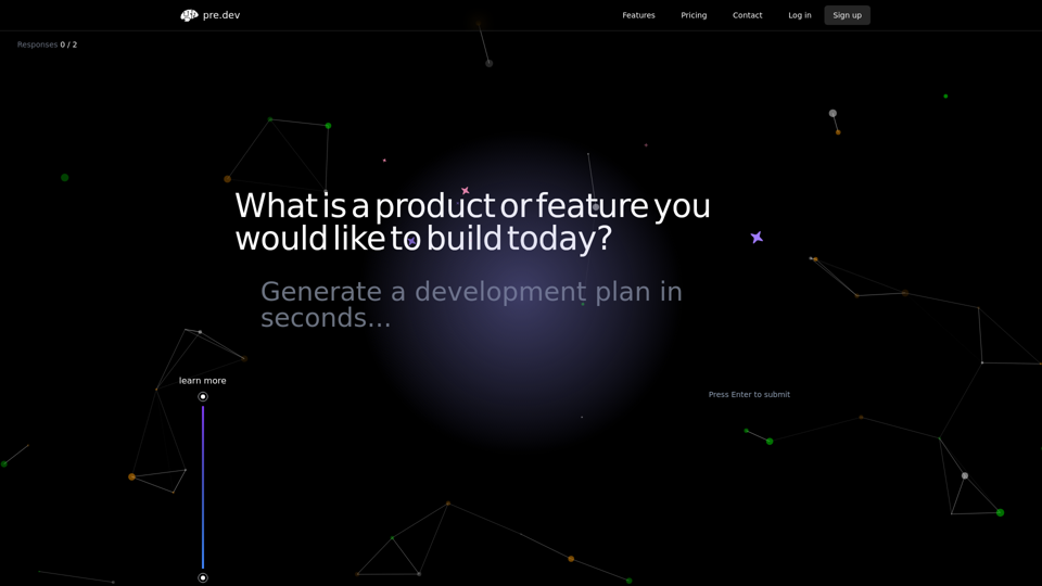 pre.dev screenshot