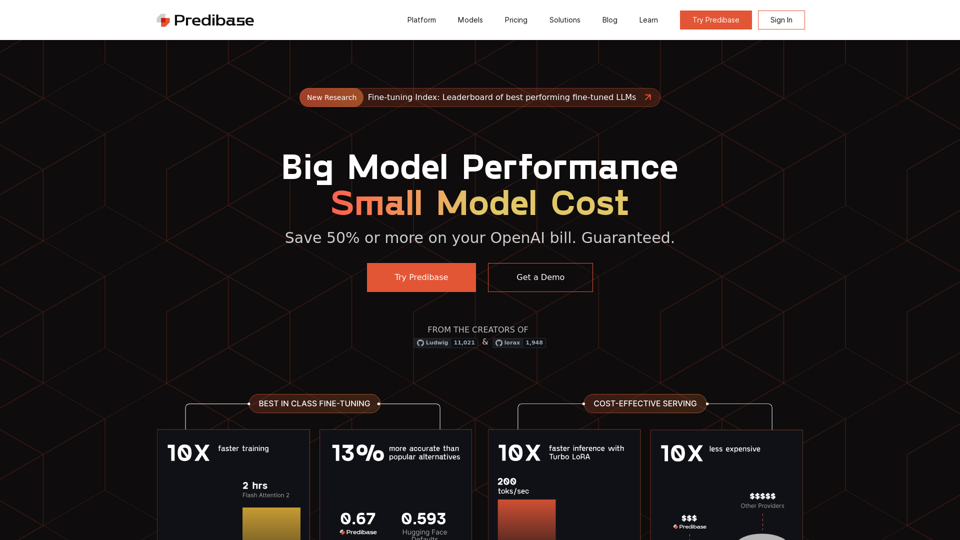 Predibase: The Developers Platform for Fine-tuning and Serving LLMs - Predibase