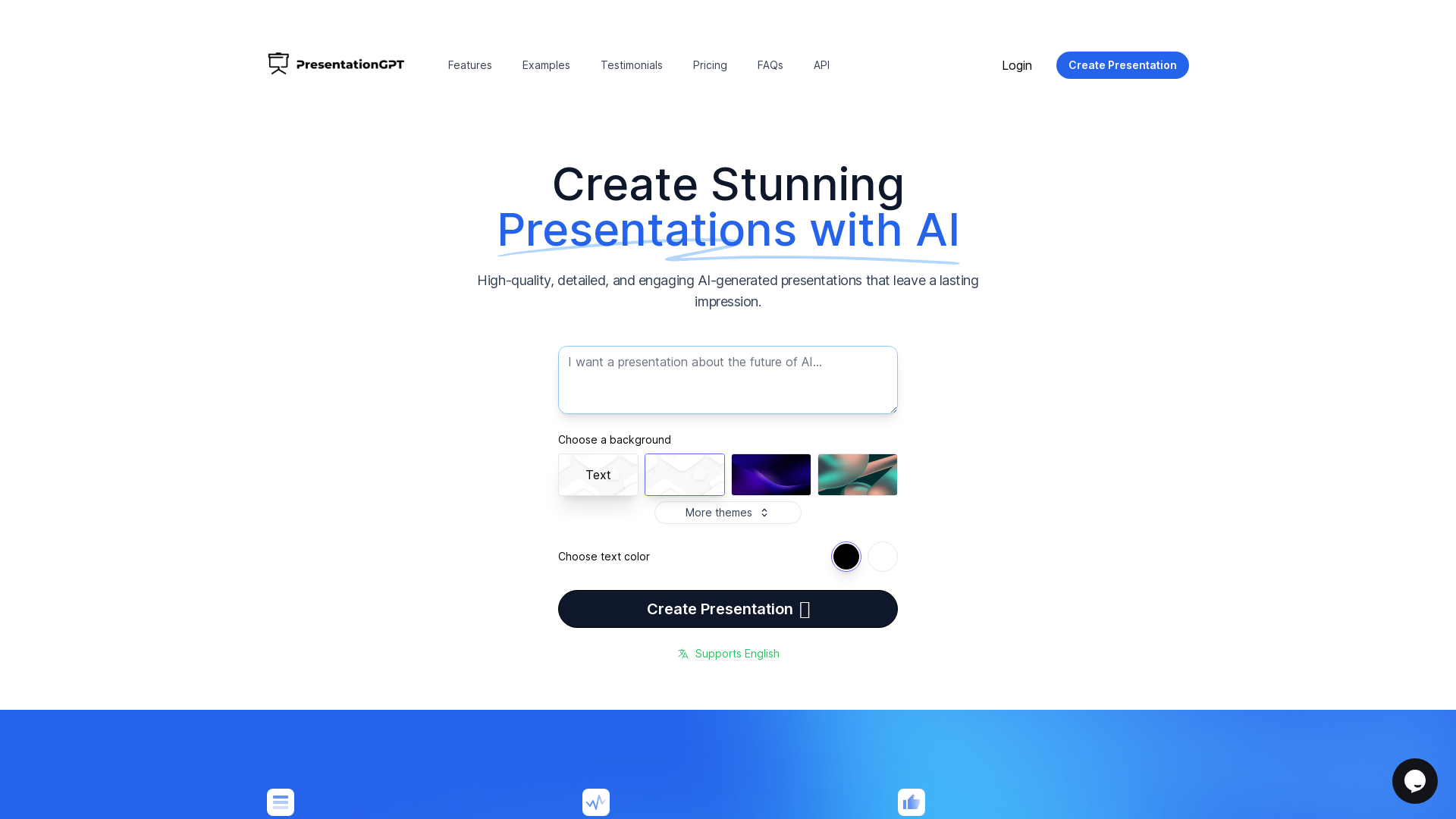 PresentationGPT screenshot
