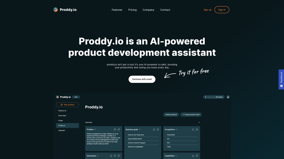 Proddy.io : AI-Powered Product Management Assistant